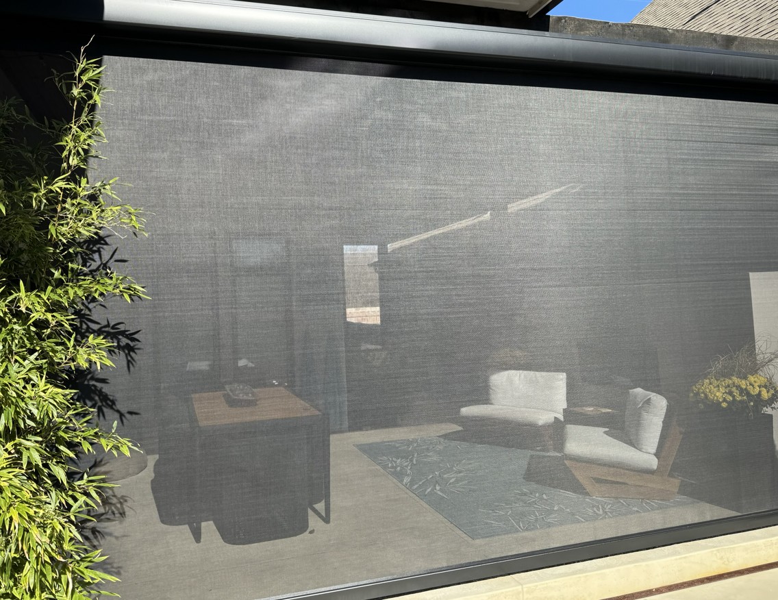 Outdoor Shades - Screen Down