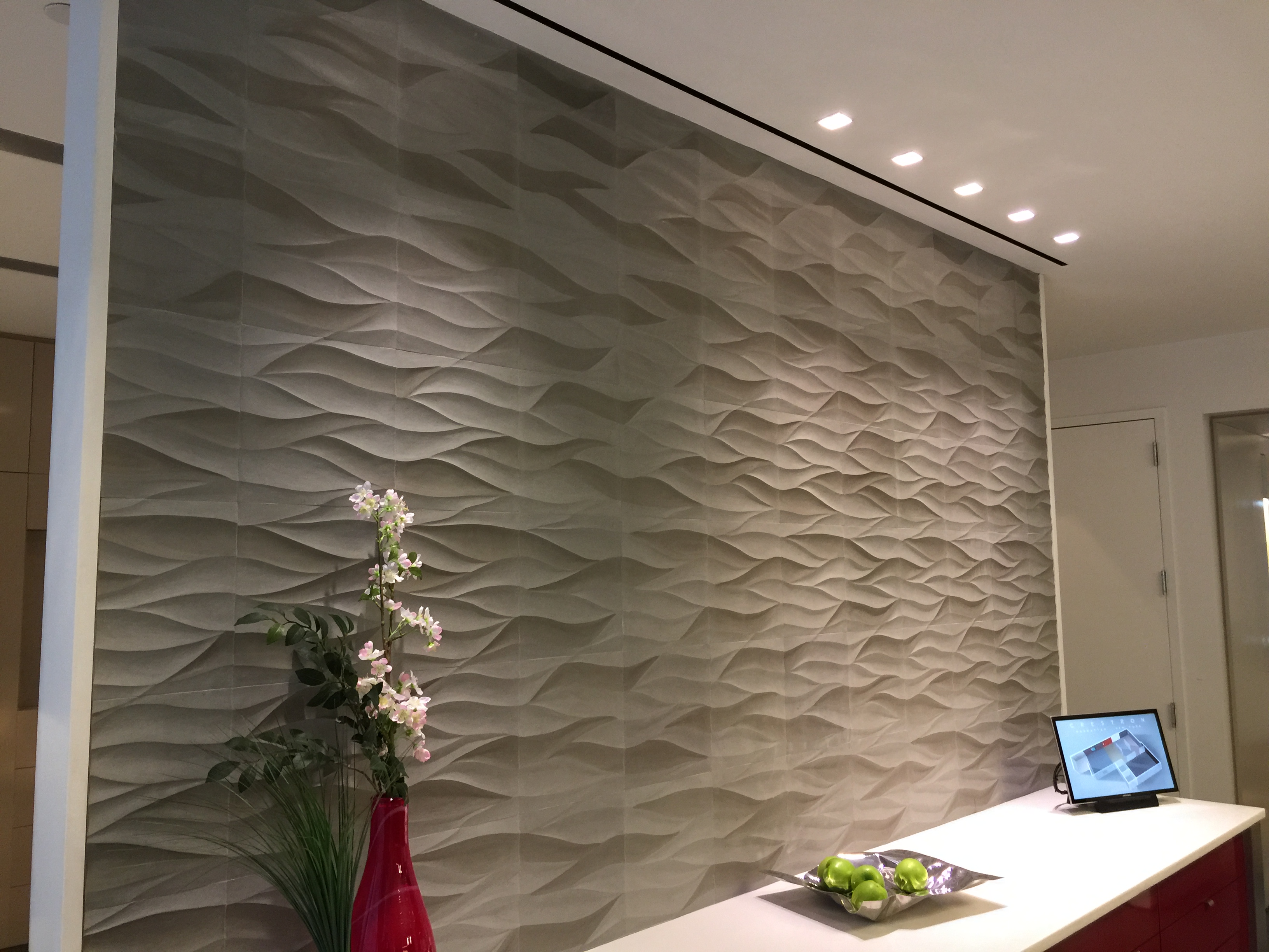 Custom Wall with Crestron Lighting