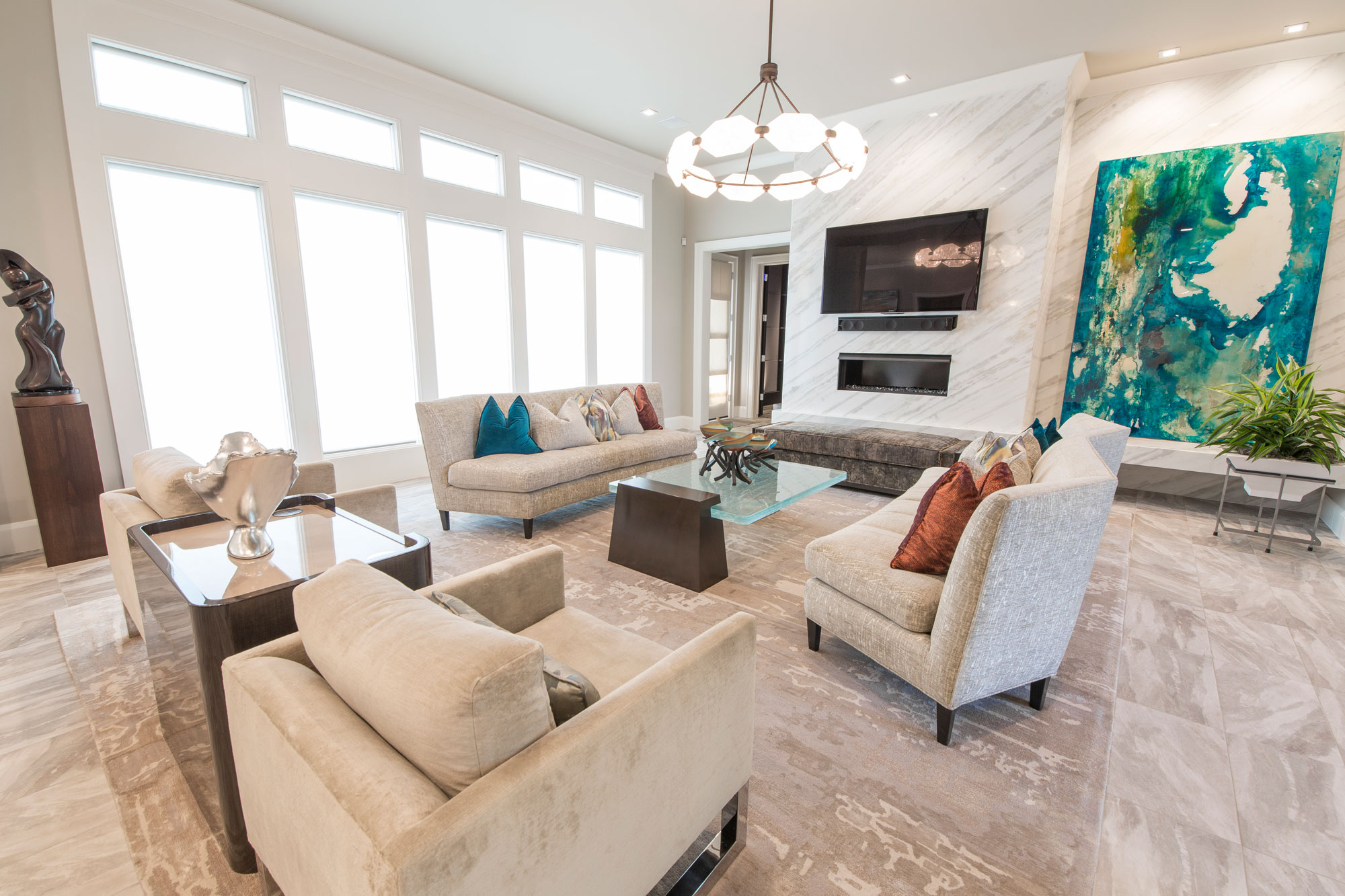 Luxury Living Room with Integrated AV